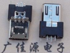 Micro USB5P公头|单边地线长度12|胶芯3.1直插有弹片