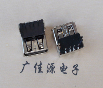 USB母座AF单层正向加高型9.3MM,贰鱼叉脚DIP90度卷边质量优越