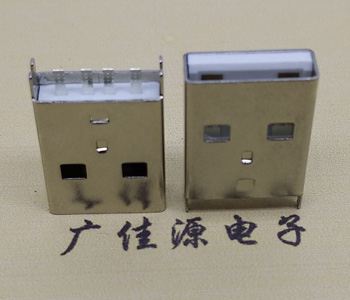 USB2.0 A公鱼叉夹板0.8mm或1.0mm,立式USB插板端