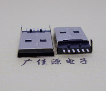 特殊款USB A公头/插头6PIN贴板/带柱壳插板端结构