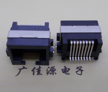 可靠防护沉板RJ45 8拼端子SMT8.6中包式连接器