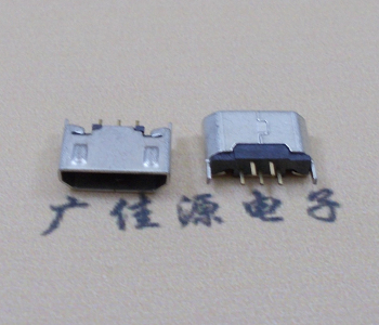 Micro USB 5Pin接口180度立式直插