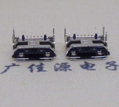 MICRO USB 母座四脚7.2MM间距插板