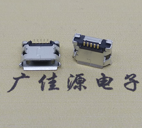 Micro USB 5PIN母座间距5.85mm插板引脚端子加长