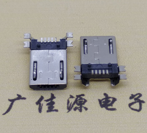 MICRO USB公头/四鱼叉贴板带柱